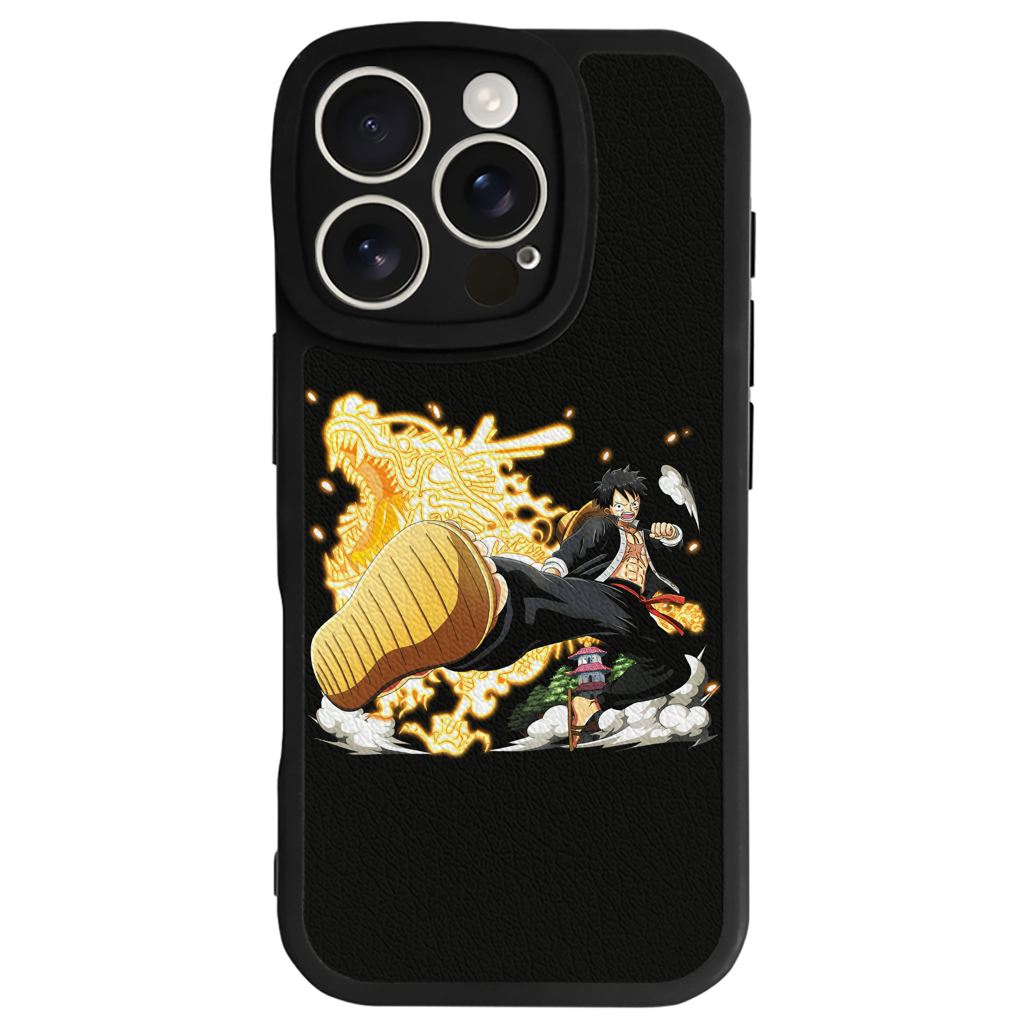 （画像用） ワンピース モンキー・D・ルフィ ONE PIECE Monkey D. Luffy 【iPhone 16シリーズ対応】シリコンスマホケース（レザー調） 材質：シリコン